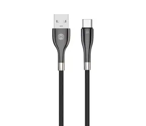 Forever Sleek Kabel USB-A (M) - USB-C (M) 1m černá / 3 A