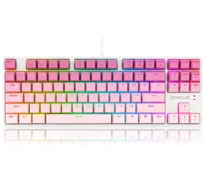 Redragon K645W-GP RGB Cass růžová / Herní klávesnice / mechanická / RGB / USB / US layout / doprodej