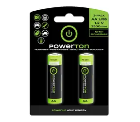 Powerton Nabíjecí Baterie AA 2500mAh 1.2V 20ks 