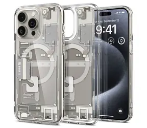 Spigen Ultra Hybrid MagSafe ochranný kryt pro Apple iPhone 15 Pro zero one natural titanium