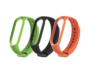 RhinoTech Sada náhradních řemínků pro Xiaomi Mi Band 6 černá & oranžová & zelená