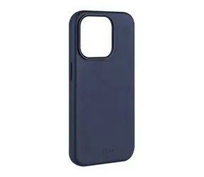 FIXED MagLeather Kožený zadní kryt s podporou MagSafe pro Apple iPhone 15 Pro Max modrá