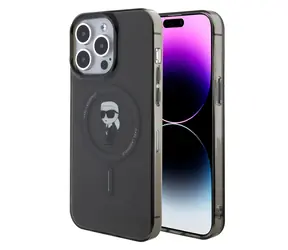 Karl Lagerfeld IML Ikonik MagSafe Zadní Kryt pro Apple iPhone 15 Pro Max černá