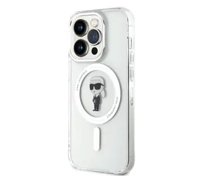 Karl Lagerfeld IML Ikonik MagSafe Zadní Kryt pro Apple iPhone 15 Pro čirá