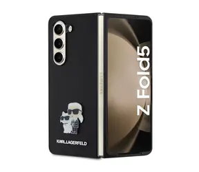 Karl Lagerfeld PU Saffiano Karl and Choupette NFT Zadní Kryt pro Samsung Galaxy Z Fold 5 černá