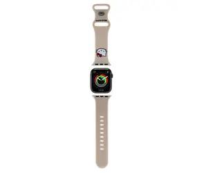 Hello Kitty Liquid Silicone Kitty Head Logo Řemínek pro Apple Watch 38/40mm béžová