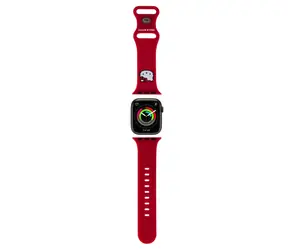 Hello Kitty Liquid Silicone Kitty Head Logo Řemínek pro Apple Watch 38/40mm červená