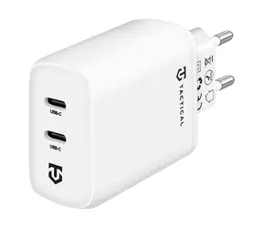 Tactical Base Plug Dual 40W bílá / nabíječka do sítě / 2x USB-C & USB-C / 3A 