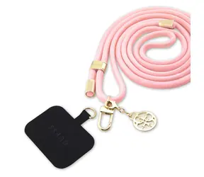 Guess Crossbody Popruh Cord 4G Charm růžová