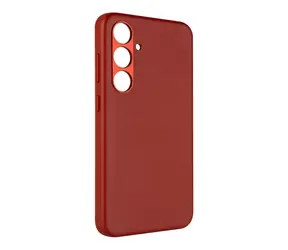 FIXED Kožený zadní kryt MagLeather s podporou MagSafe pro Samsung Galaxy S24 červená / doprodej