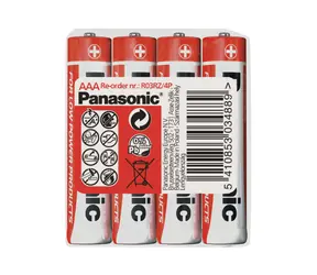 Panasonic R03RZ/4P AAA 4ks / mikrotužková zinkouhlíková baterie / 1.5V / AAA