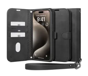 Spigen Wallet S Pro Pouzdro typu peněženka pro Apple iPhone 15 Pro černá
