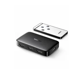 UGREEN HDMI Přepínač černý / Až 3 zařízení / 4K@30Hz(Ultra HD) / HDTV4K (3D) & 1440p@60Hz / 1080p@120Hz