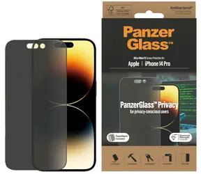 PanzerGlass UWF AB Privacy ochranné sklo pro Apple iPhone 14 Pro / Instalační set