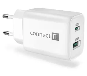 CONNECT IT CWC-2080 Wanderer2 bílá / Nabíjecí adaptér / USB-A / USB-C / 33W