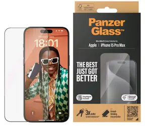 PanzerGlass UWF Ochranné sklo pro Apple iPhone 15 Pro Max / Instalační set 