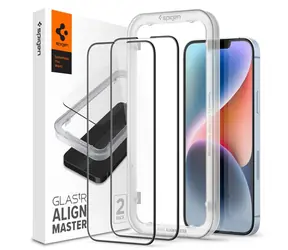 Spigen Glass tR AlignMaster HD ochranné sklo pro Apple iPhone 14 & 13 & 13 Pro černá