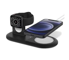 Spigen MagFit Duo 2v1 Nabíječka pro Apple Watch a MagSafe černá