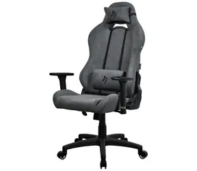 Arozzi Torretta Soft Fabric popelavě šedá / Herní židle / látkové čalounění / nastavitelná výška a úhel / otočná o 360°