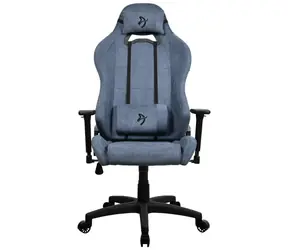 Arozzi Torretta Soft Fabric modrá / Herní židle / látkové čalounění / nastavitelná výška a úhel / otočná o 360°