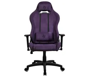 Arozzi Torretta Soft Fabric fialová / Herní židle / látkové čalounění / nastavitelná výška a úhel / otočná o 360°