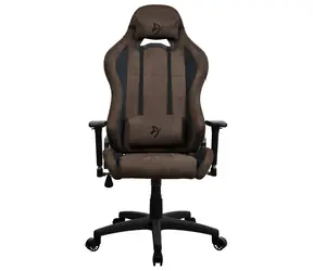 Arozzi Torretta Super Soft hnědá / Herní židle / látkové čalounění / nastavitelná výška a úhel / otočná o 360°