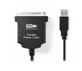 Rozbaleno - NEDIS CCGP60880BK20 Kabel USB-A (M) - Centronics 36-pin (M) 2m černá / rozbaleno