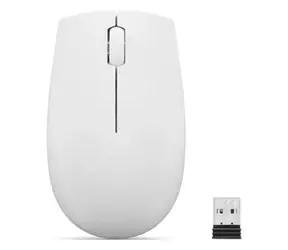 Lenovo 300 Wireless světle šedá / Bezdrátová myš / 1000 DPI / 2.4GHz USB-A dongle / 1x AA