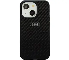 Audi Carbon Fiber Zadní Kryt pro Apple iPhone 14 černá 