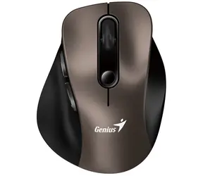 GENIUS Ergo 9000S titanová / Bezdrátová myš / 2400 DPI / 2.4 GHz USB-A dongle / Bluetooth / 1x AAA