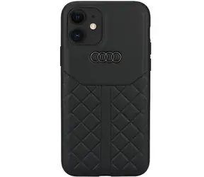 Audi Genuine Leather Zadní Kryt pro Apple iPhone 12/12 Pro černá