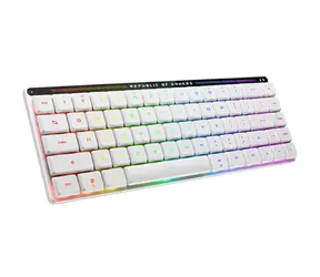 ASUS ROG Falchion Low Profile bílá / Bezdrátová herní klávesnice / mechanická / RX Low Profile / RGB / BT & RF & USB
