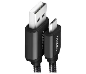 AXAGON BUMM-AM10AB HQ Datový kabel USB-A 2.0 - microUSB 1m černá