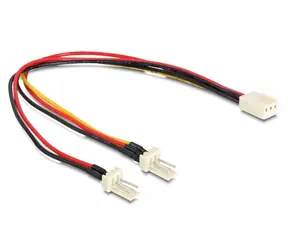 DeLock Kabel 3pin fan (F) - 2x 3pin fan (M) 22cm