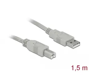 DeLock Kabel USB 2.0 A (M) - USB 2.0 B (M) 1.8m šedá