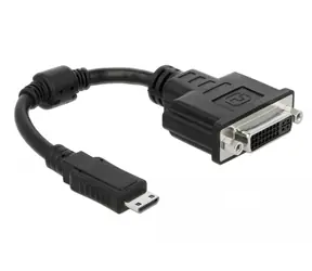 DeLock Adaptér HDMI Mini-C (M) - DVI-D (F) 20cm černá
