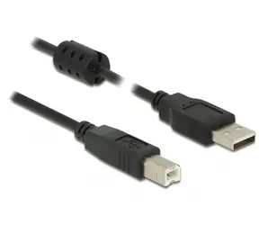 DeLock Kabel USB 2.0 A (M) - USB 2.0 B (M) 5.0m černá