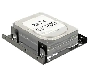 DeLock Instalační rámeček pro disky 2x 2.5" na 3.5" černá