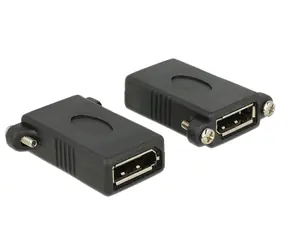 DeLock Adaptér DisplayPort 1.1 (F) - DisplayPort 1.1 (F) panel-mount šedá