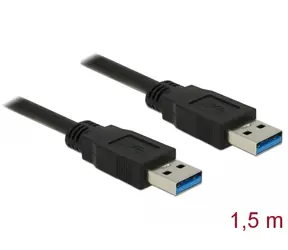 DeLock Kabel USB 3.0 A (M) - USB 3.0 A (M) 1.5m černá