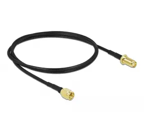 DeLock Kabel SMA (M) - SMA (F) LMR/CFD100 0.9m černá