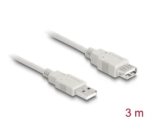 DeLock Kabel USB 2.0 A (M) - USB 2.0 A (F) 3.0m béžová