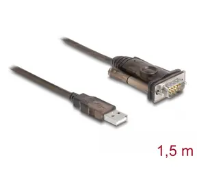 DeLock Adaptér USB 2.0 A (M) - RS232 (M) 1.5m černá