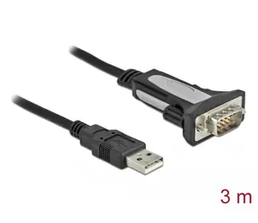 DeLock Adaptér USB 2.0 A (M) - RS-232 (M) 3m černá