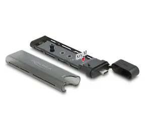 DeLock Externí pouzdro pro SSD M.2 NVME - USB-C (M) černá