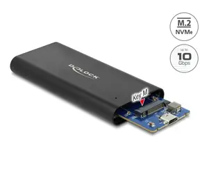 DeLock Externí pouzdro pro SSD M.2 NVME - USB-C (F) černá