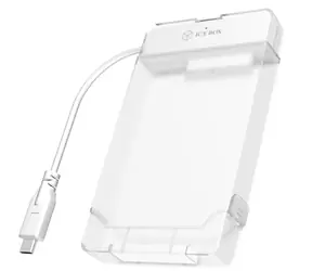 Icy Box IB-AC703-C bílá / Externí pouzdro pro 2.5" SSD / USB 3.2 Gen 1