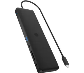 Icy Box IB-DK2116-C černá / Dokovací stanice / USB-A / USB-C / HDMI / DP / GLAN / AUX / SD
