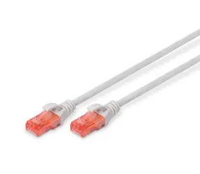 Digitus DK-1617-100 patch kabel UTP RJ45-RJ45 level CAT 6 10m šedá