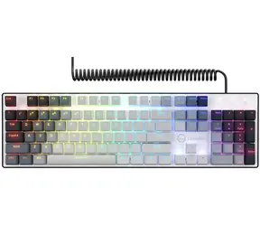 Lorgar Azar 514 bílá / Mechanická herní klávesnice / US layout / kabel USB-A - C / RGB podsvícení / 18 režimů 
